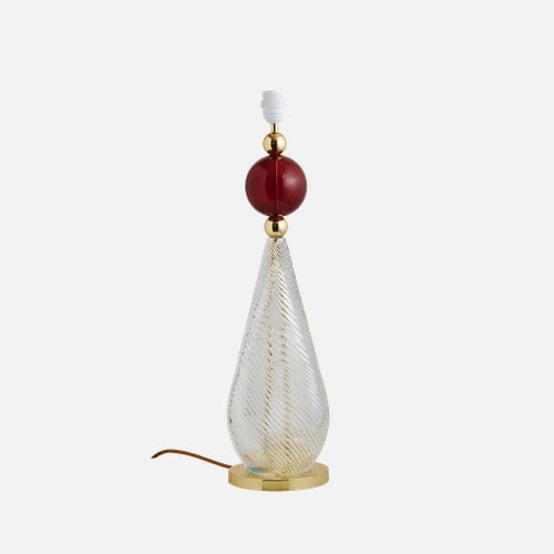 Smykke Table/floor lamp base L Crystal swirl Ruby ball