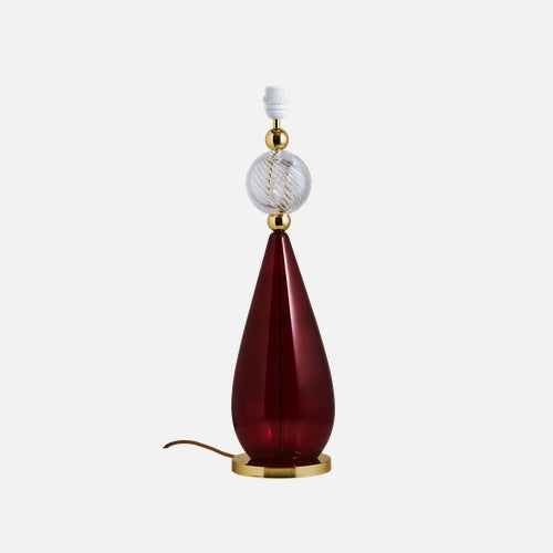 Smykke Table/floor lamp base L Ruby Crystal swirl ball