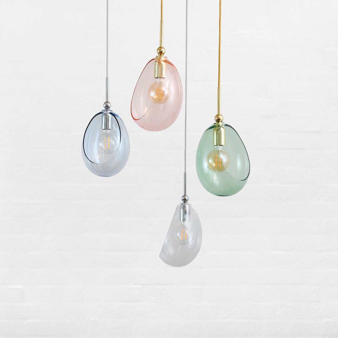 Embrace Pendant lamp M Clear, silver