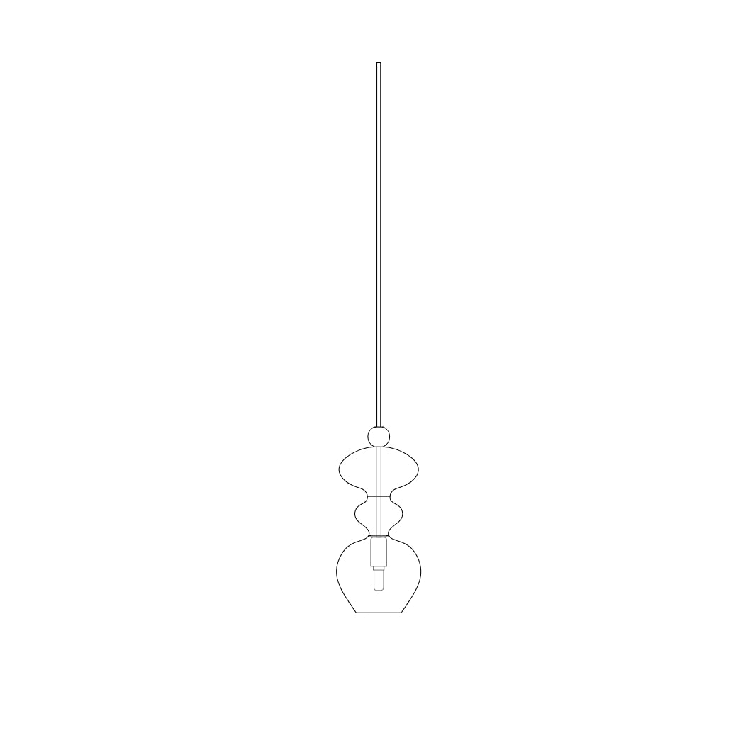 Futura Pendant lamp S Clear Platinum
