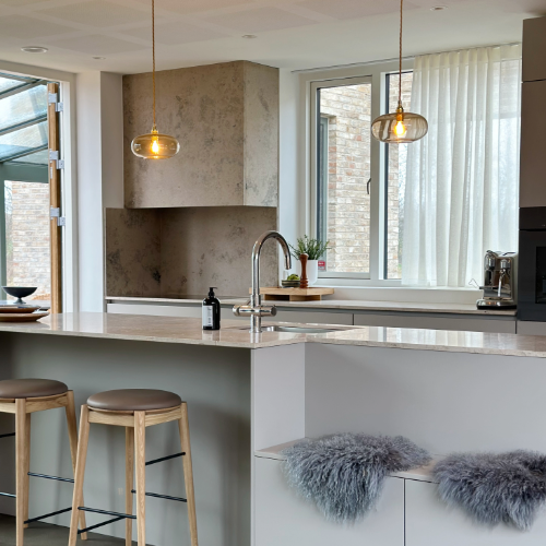 Horizon Pendelleuchte M Golden smoke