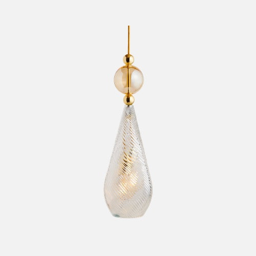 Smykke Pendelleuchte L Crystal Swirl Golden Smoke Ball