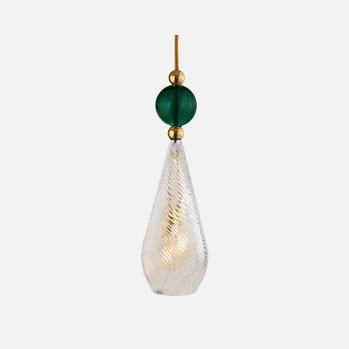 Smykke Pendelleuchte L Crystal Swirl Ivy Green Ball
