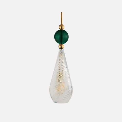 Smykke Pendelleuchte L Crystal Swirl Ivy Green Ball