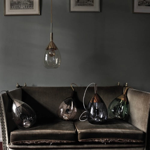 Lute Pendant lamp XL Golden smoke Gold