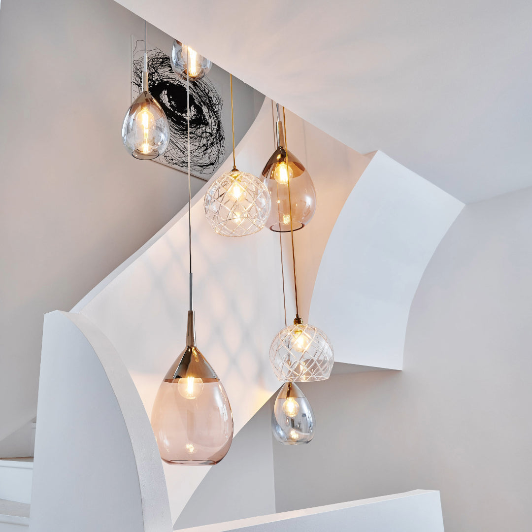 Lute Pendant lamp S Golden smoke Gold