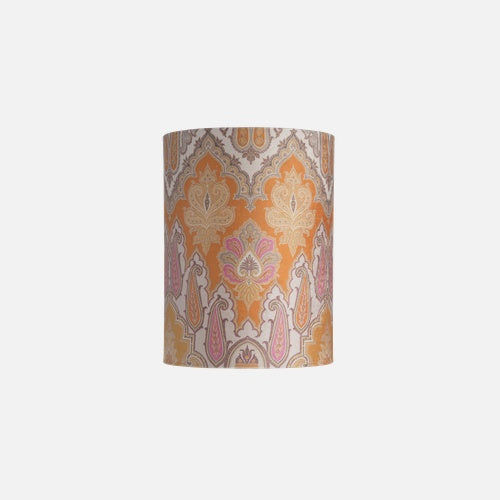 EBB & FLOW FABRICLAMPSHADEDBROCADEYELLOWPINK1