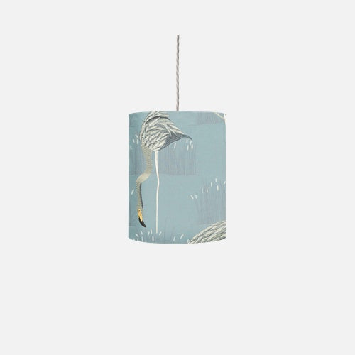 EBB & FLOW FABRICLAMPSHADEESALINASGLACIERSILVER