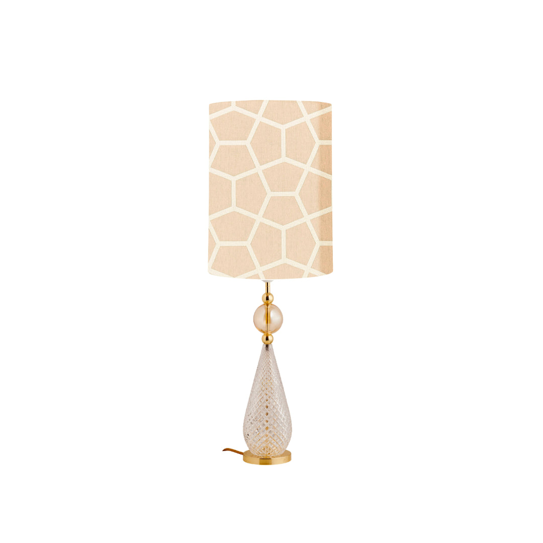 Smykke Tischleuchte M Golden Smoke Crystal Check Ball