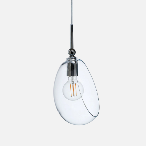 Embrace Pendant lamp M Clear, silver