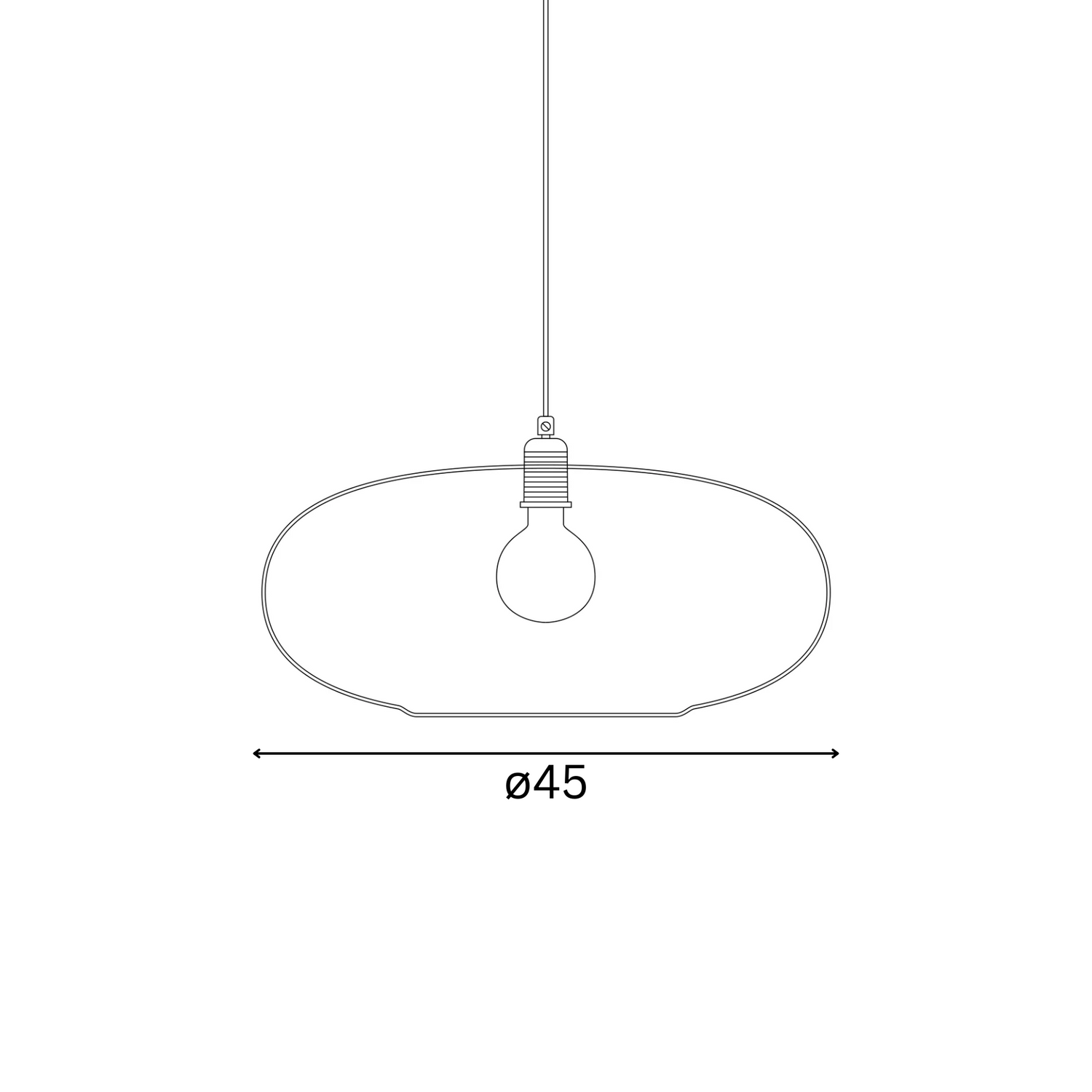 Horizon  Pendant lamp XL Chestnut brown