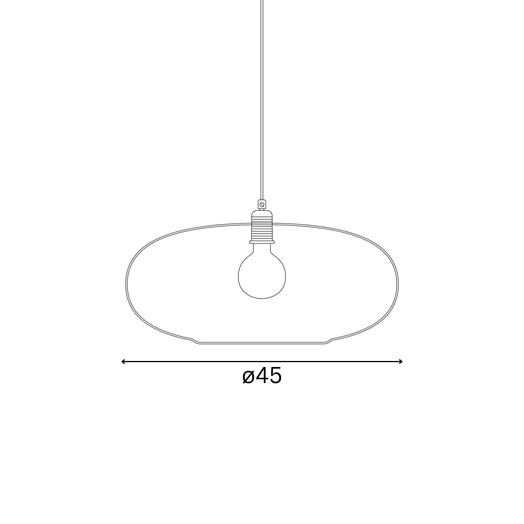 Horizon  Pendant lamp XL Chestnut brown