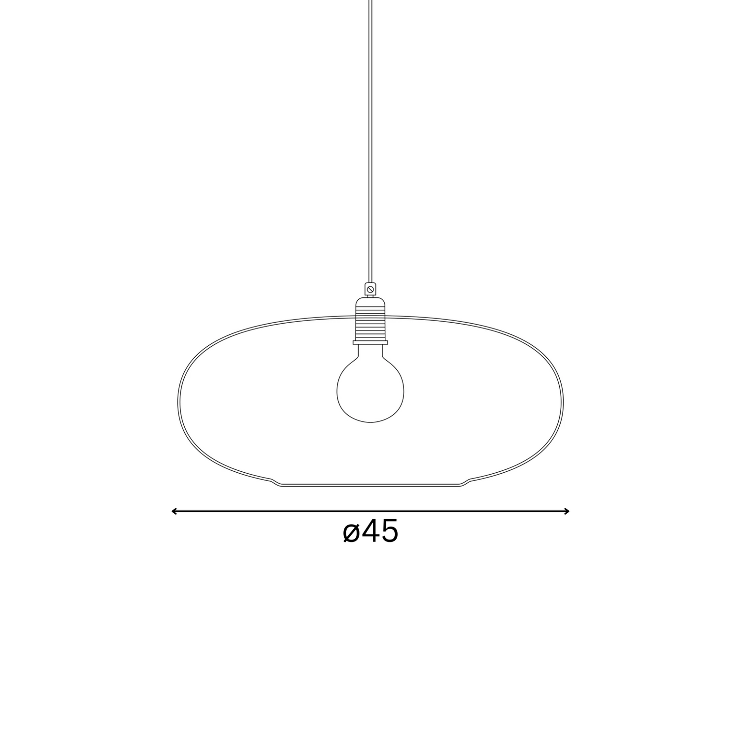 Horizon  Pendant lamp XL Topaz blue