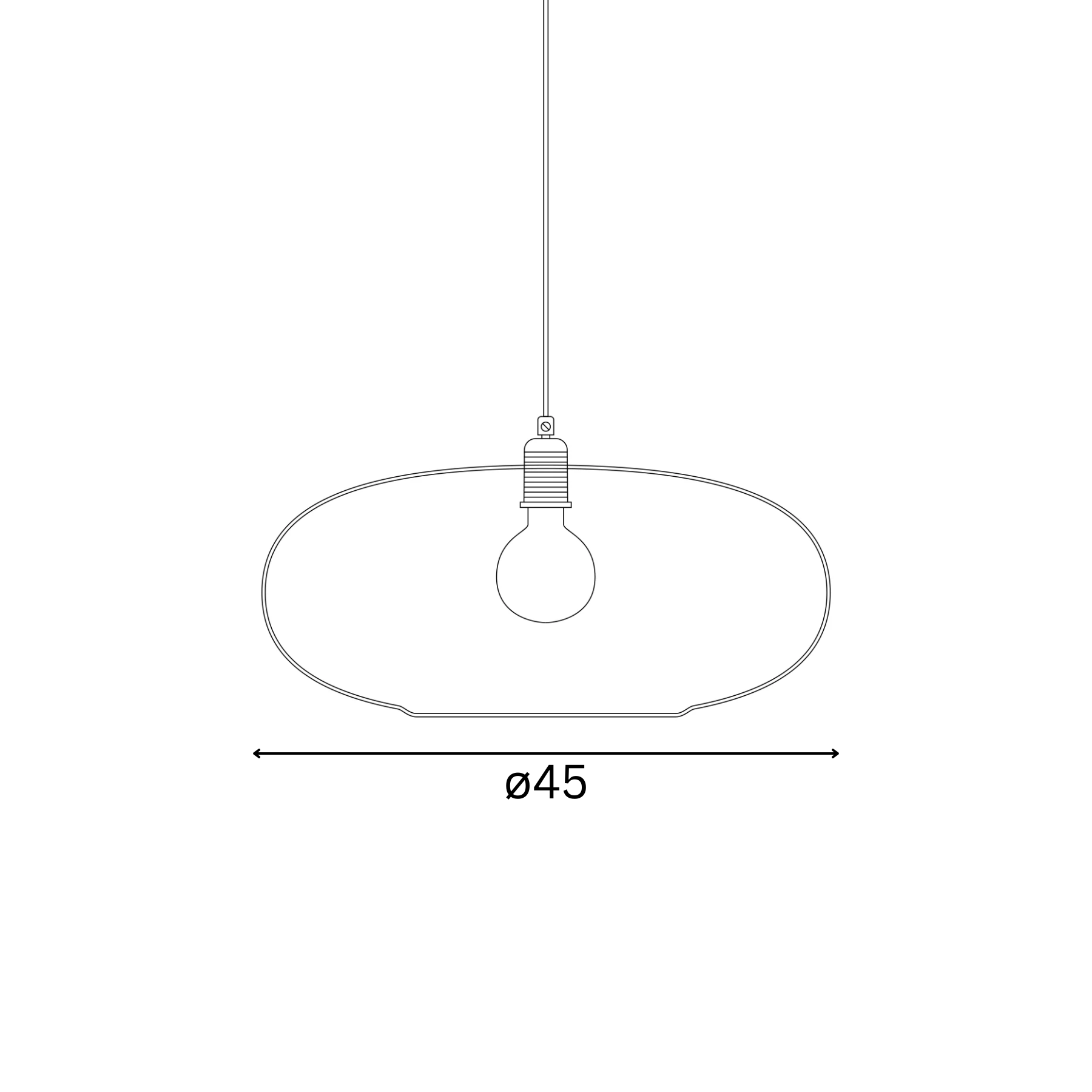 Horizon  Pendant lamp XL Topaz blue