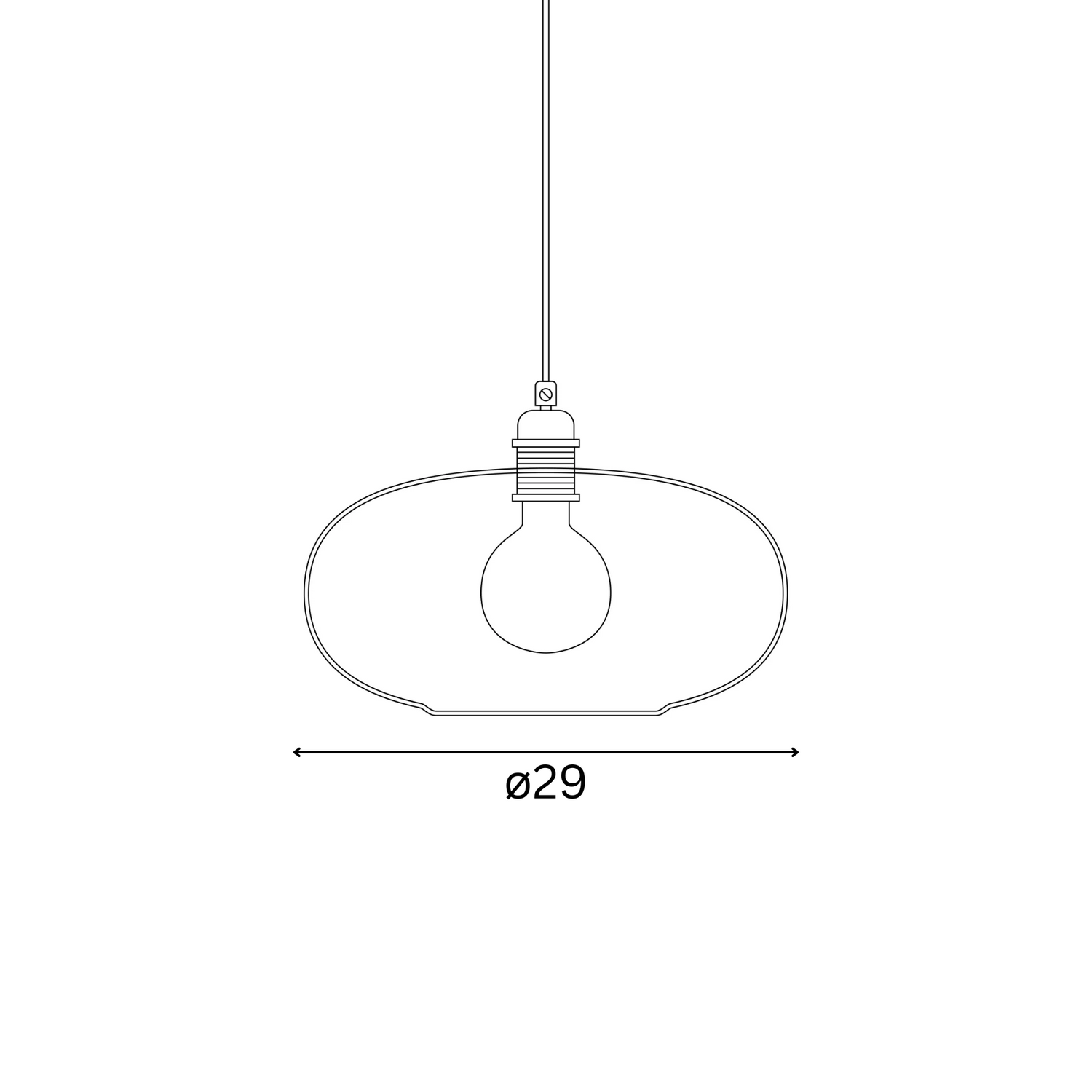 Horizon  Pendant lamp M Clear