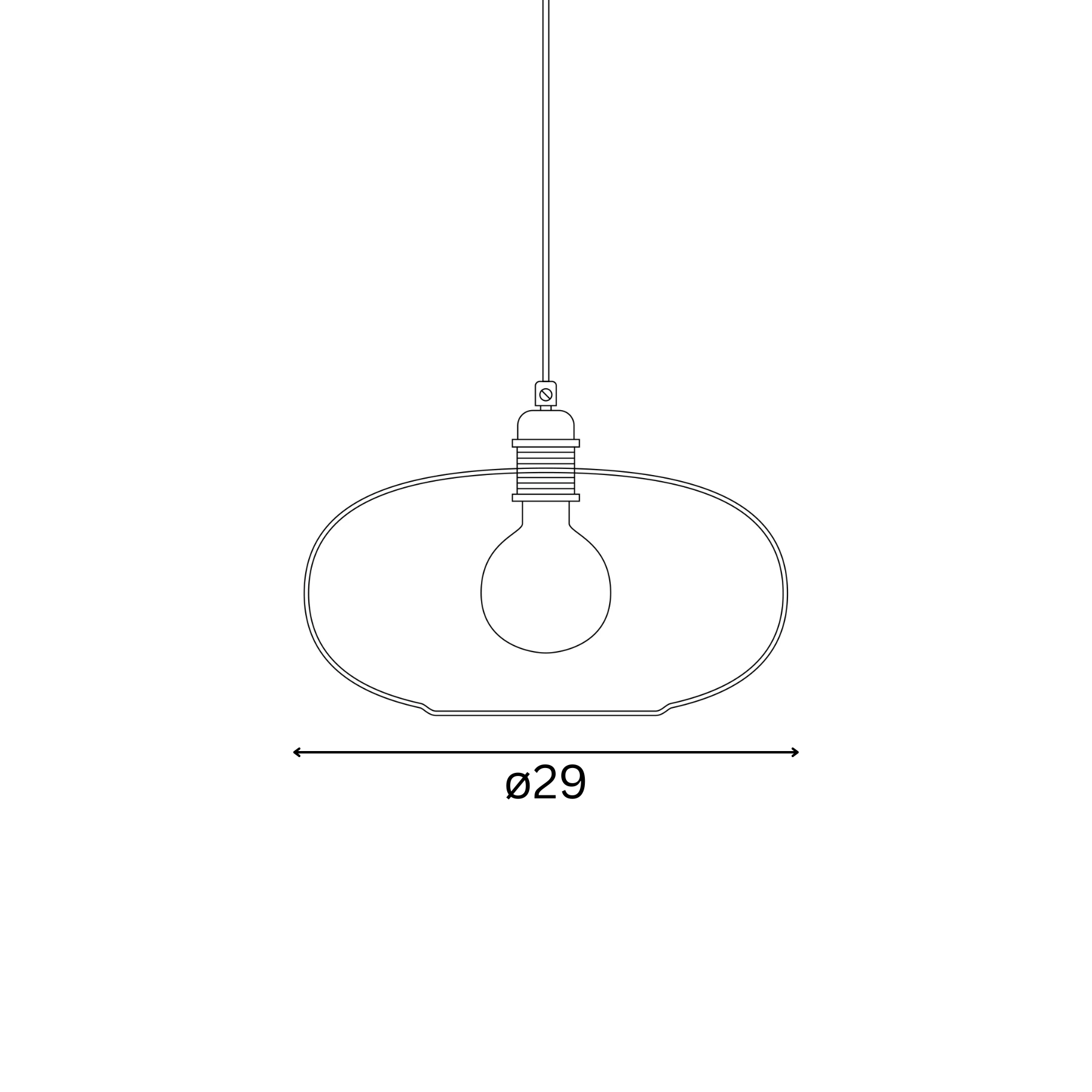 Horizon  Pendant lamp M Clear