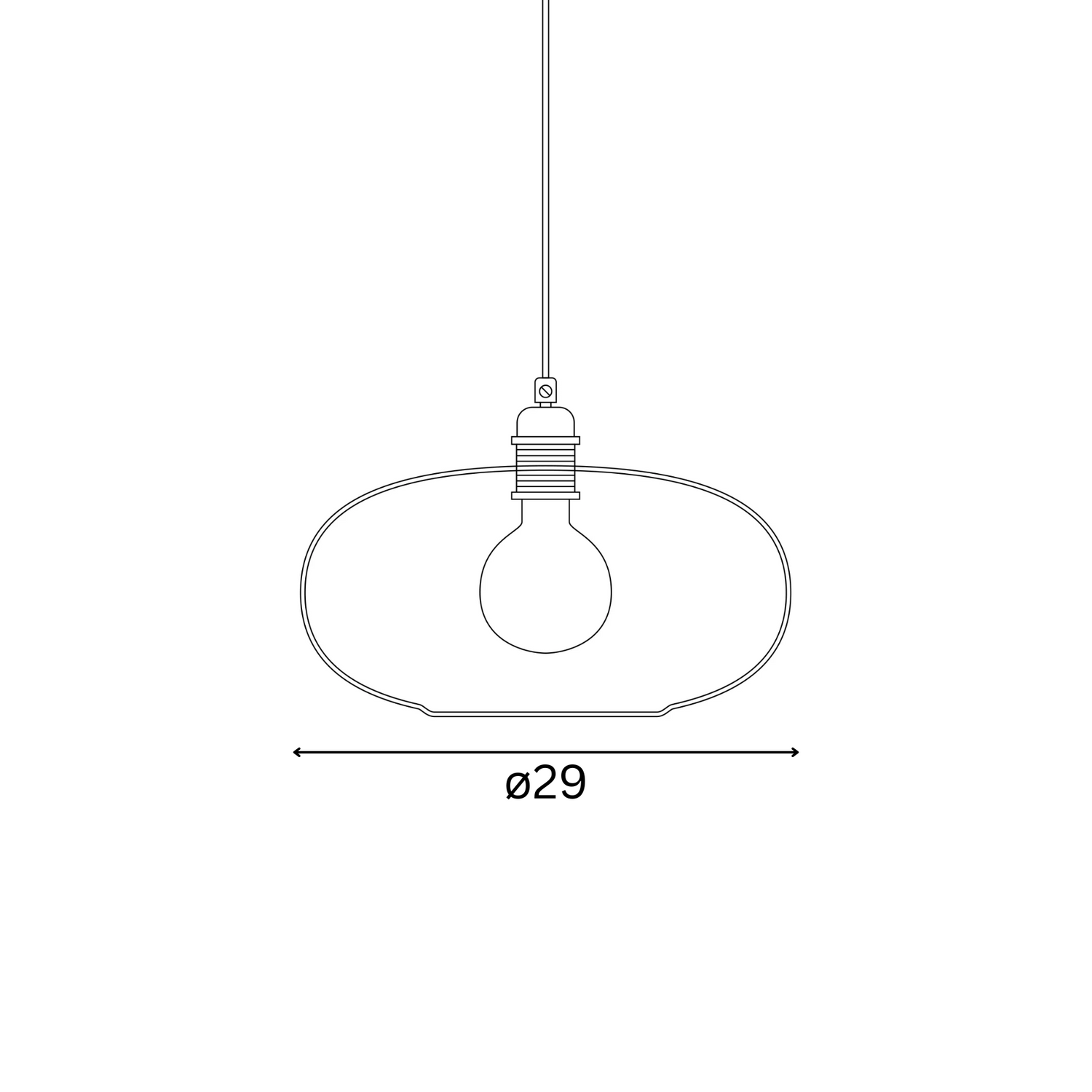 Horizon  Pendant lamp M Smokey grey