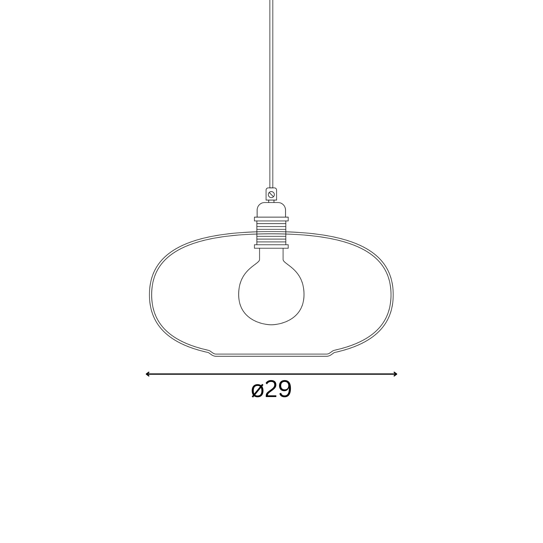 Horizon  Pendant lamp M Smokey grey