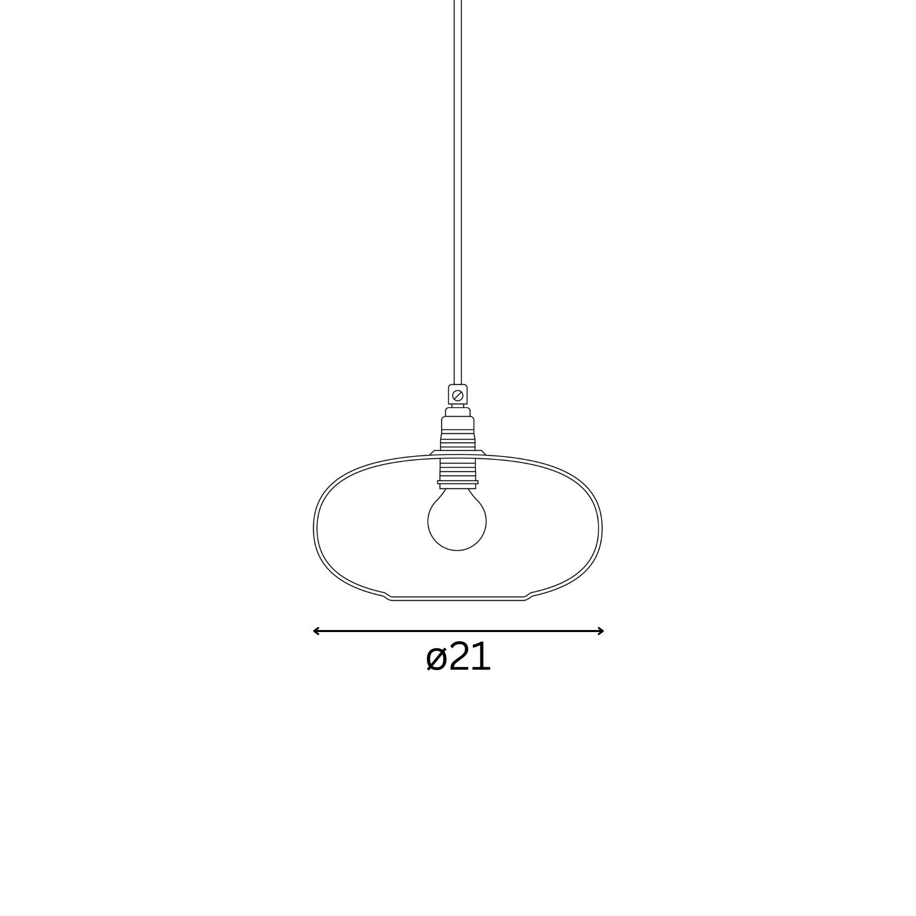 Horizon  Pendant lamp S Pool blue