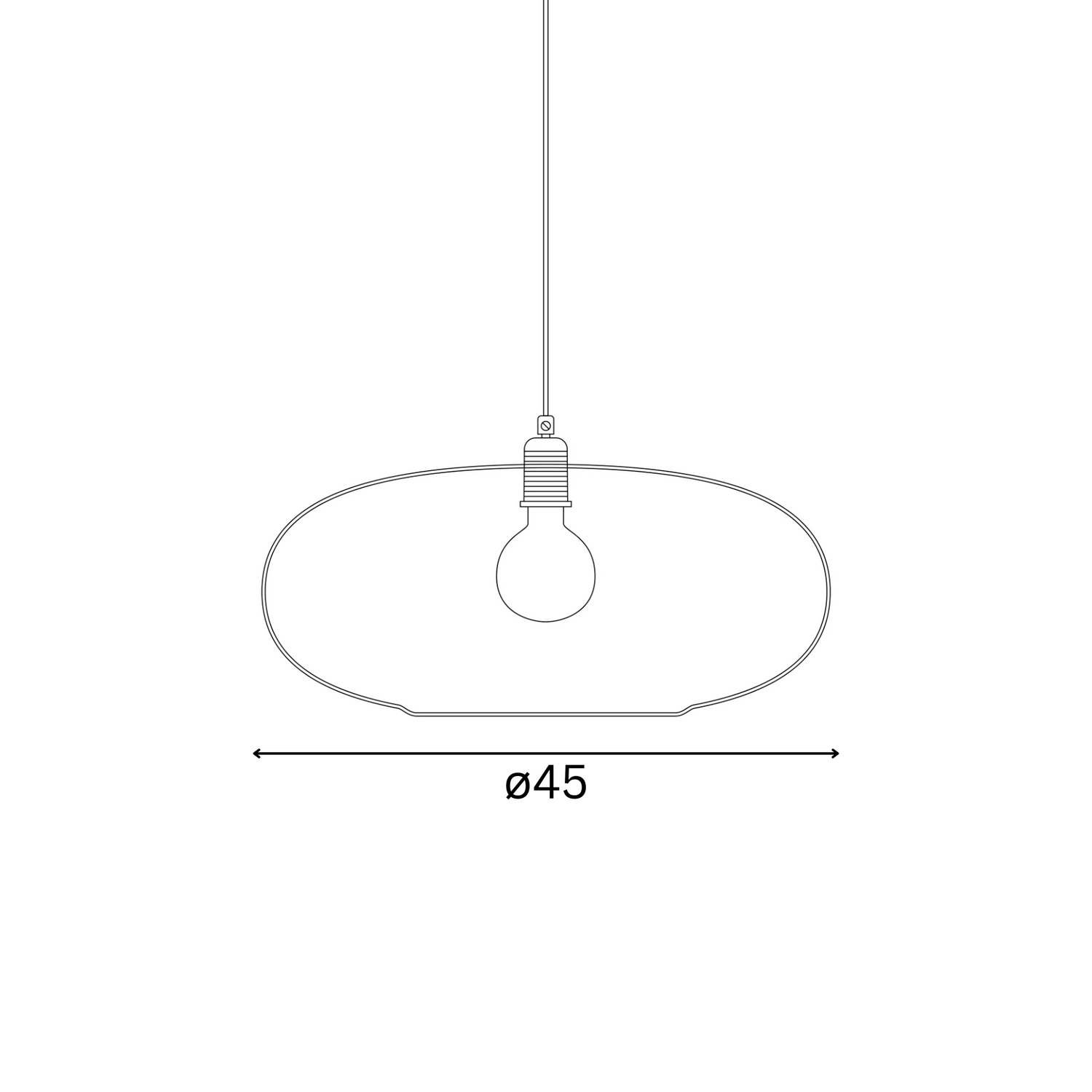 Horizon Pendelleuchte XL Clear