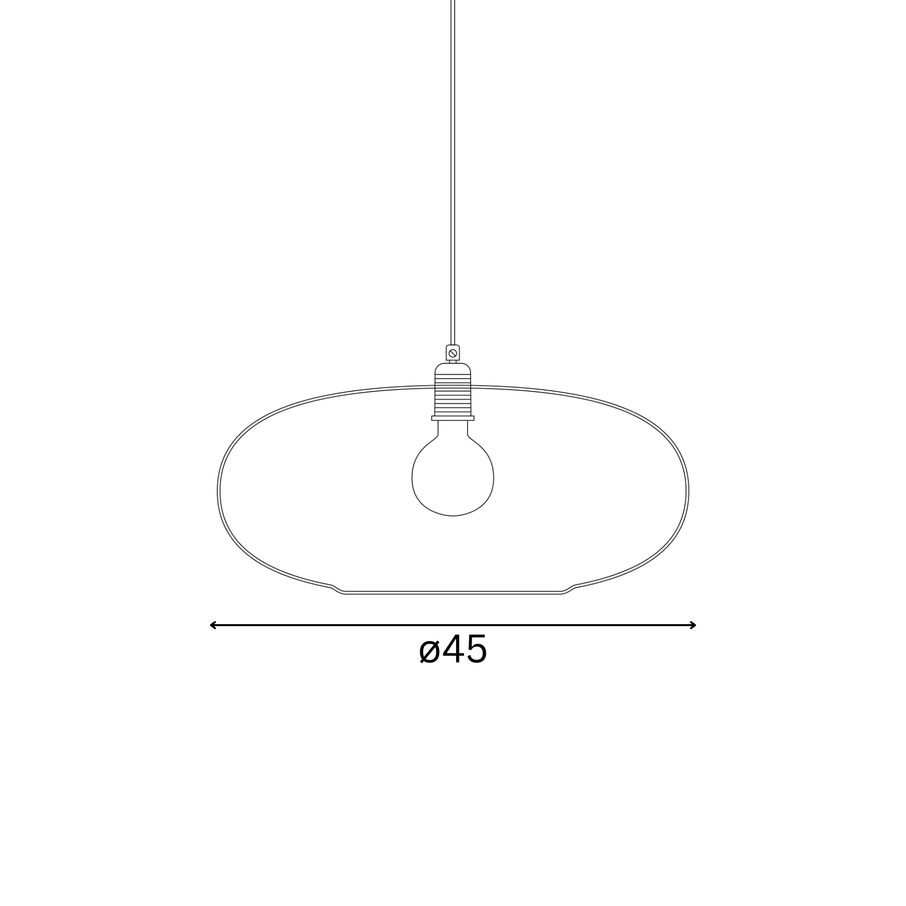 Horizon Pendelleuchte XL Clear