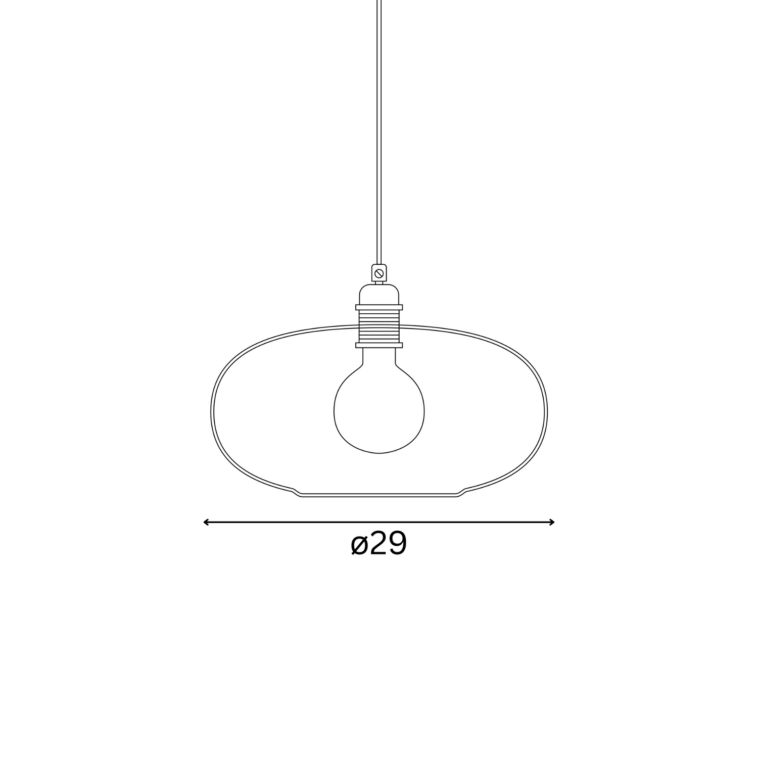 Horizon  Pendant lamp M Clear