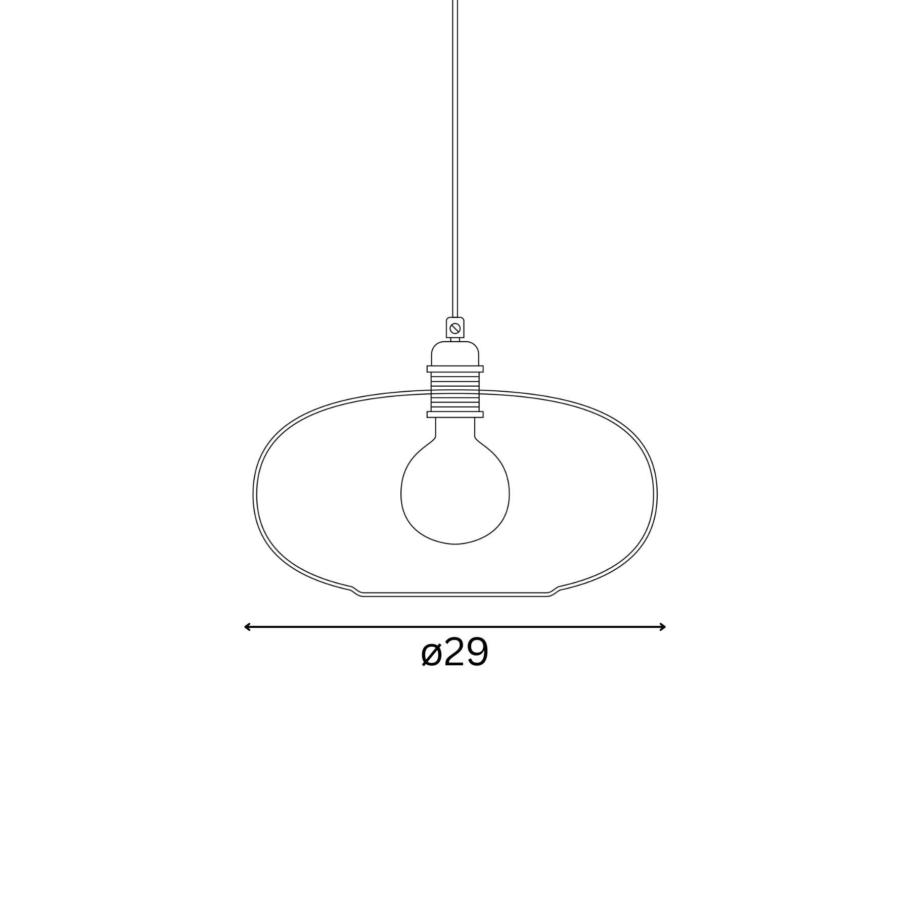 Horizon  Pendant lamp M Clear