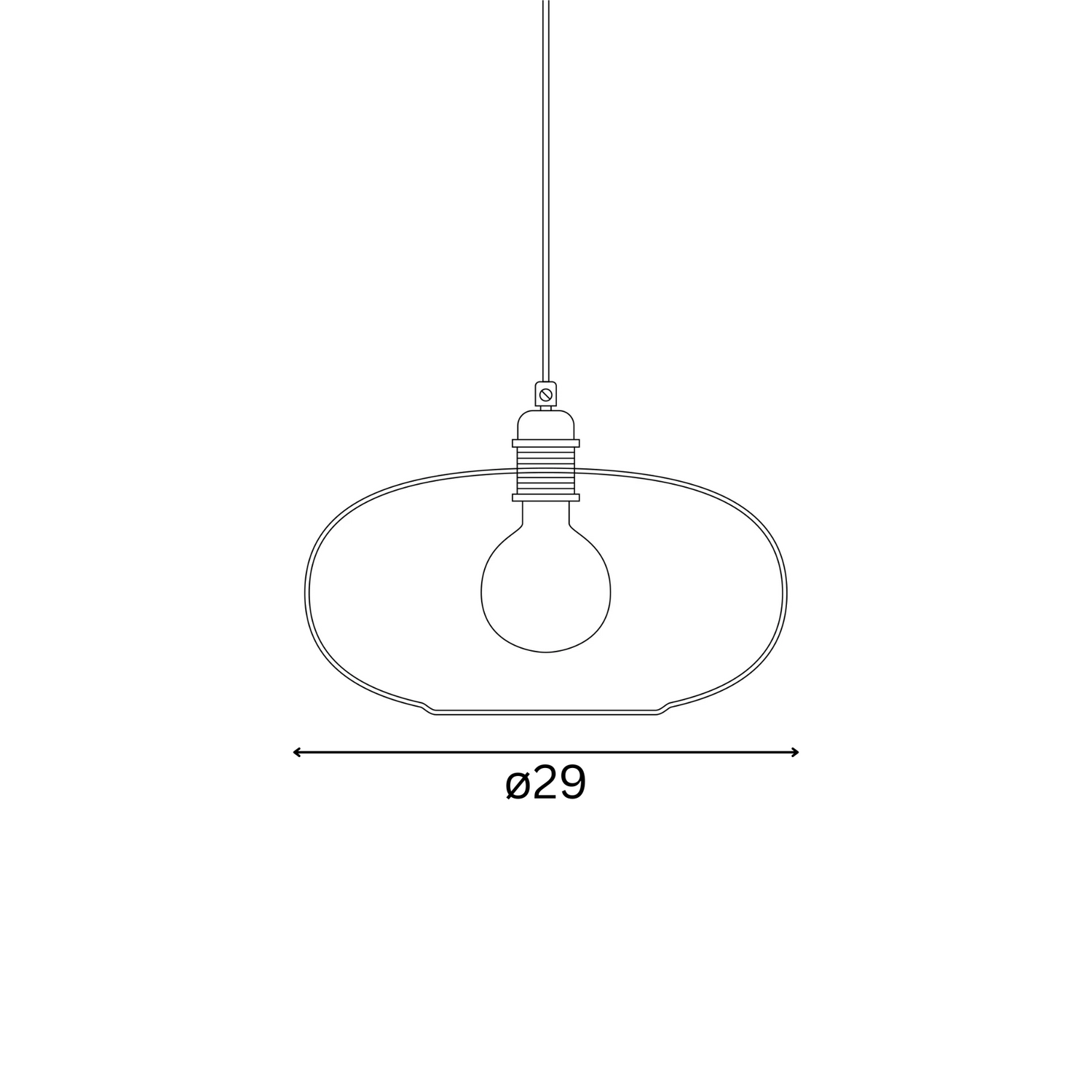 Horizon  Pendant lamp M Deep blue