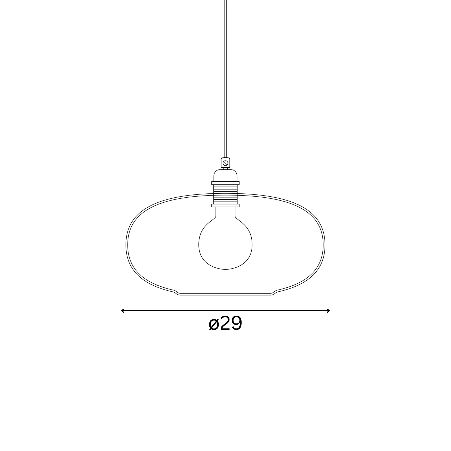 Horizon  Pendant lamp M Deep blue