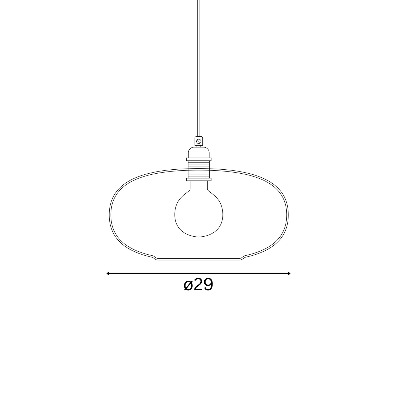 Horizon  Pendant lamp M Pool blue