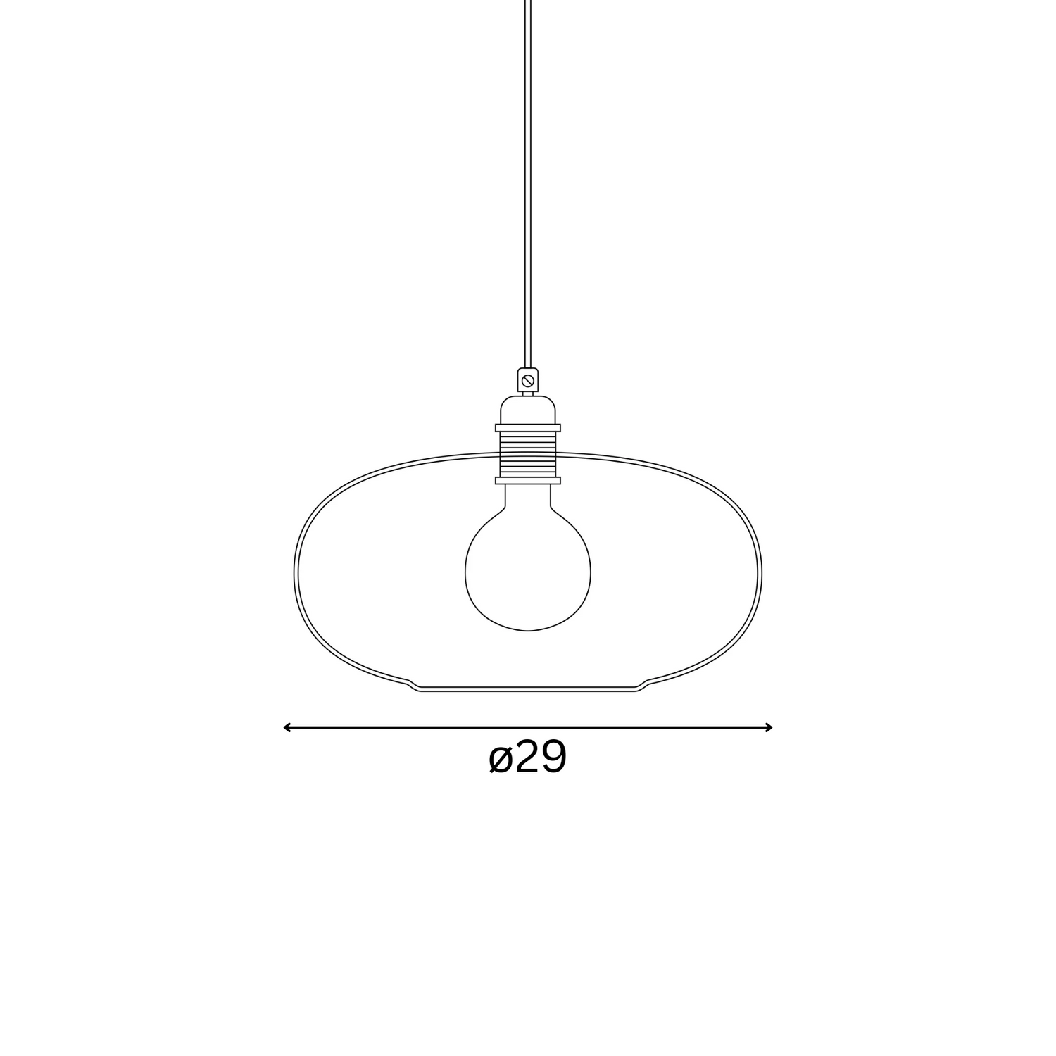 Horizon  Pendant lamp M Topaz blue