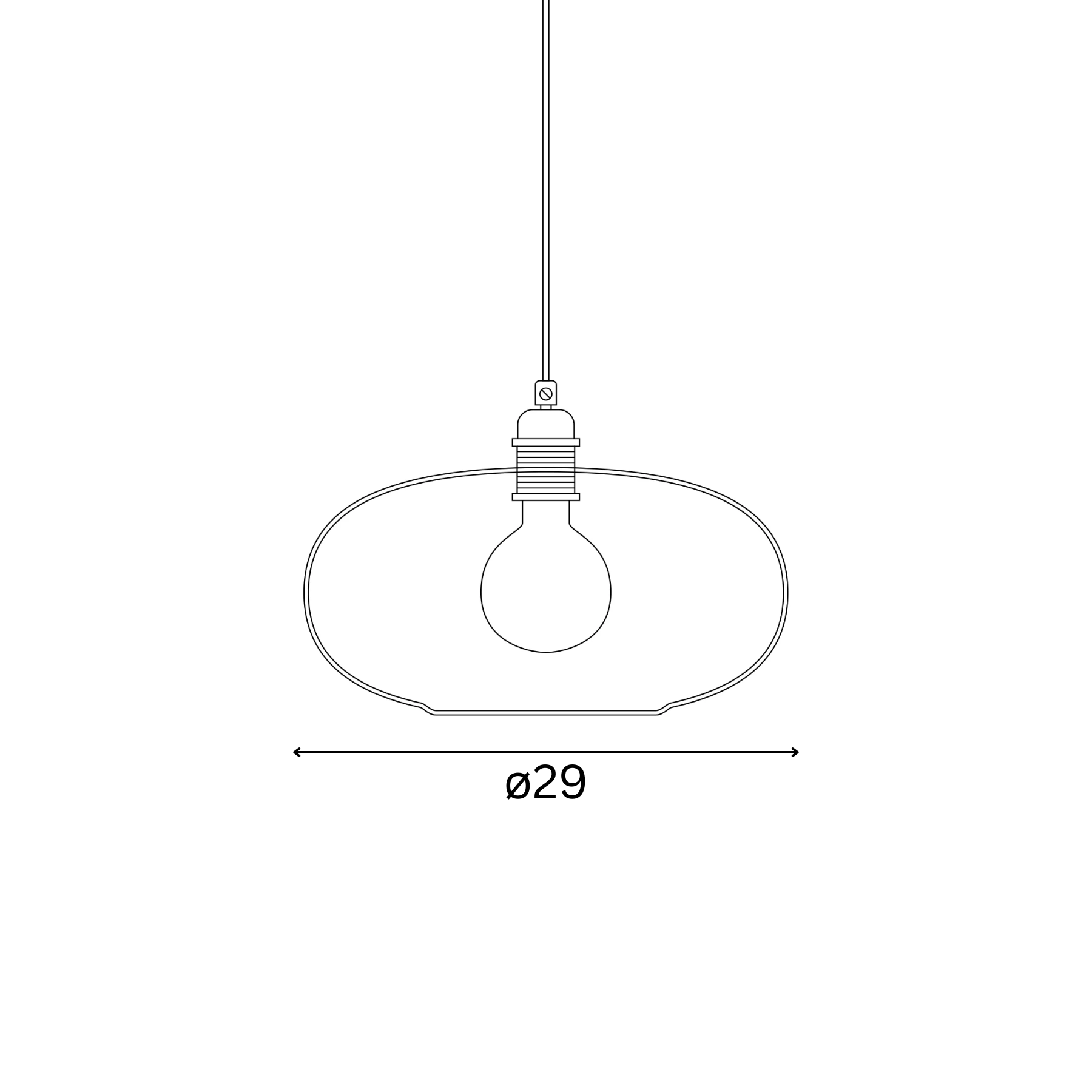 Horizon  Pendant lamp M Topaz blue