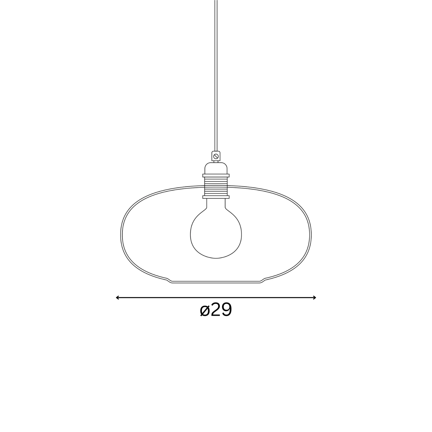 Horizon  Pendant lamp M Golden smoke