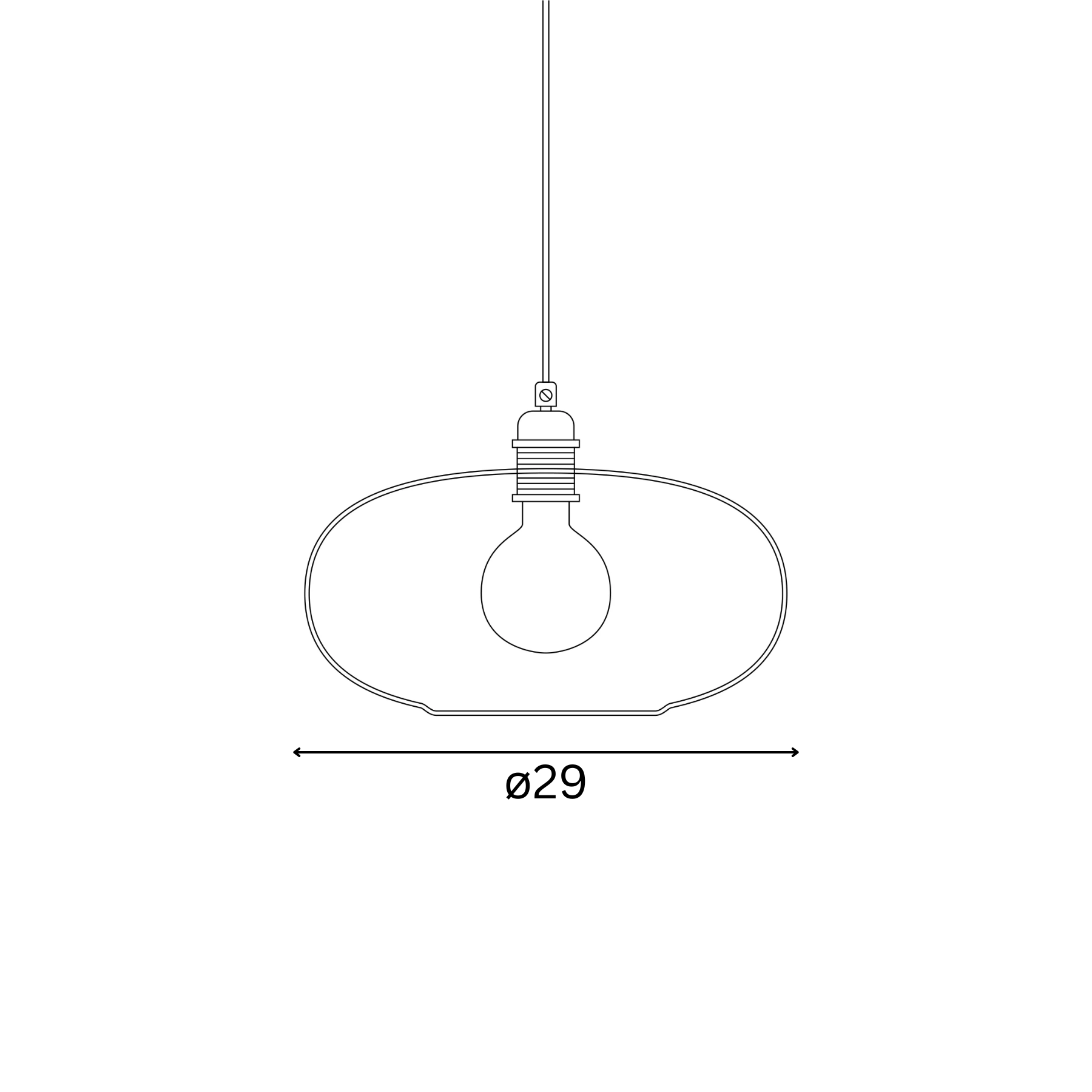 Horizon  Pendant lamp M Golden smoke