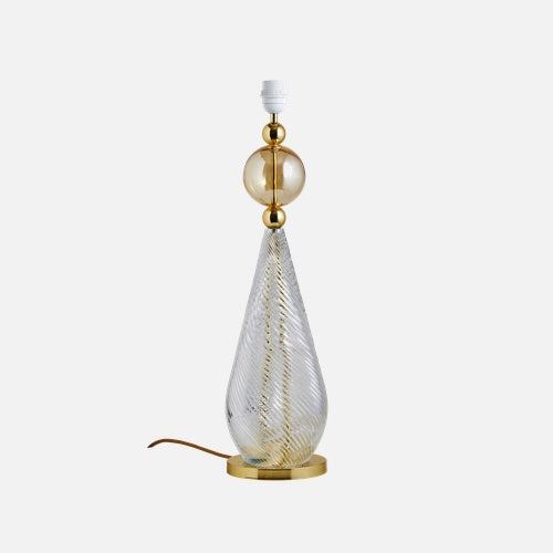 Smykke Table/floor lamp base L Crystal swirl Golden smoke ball