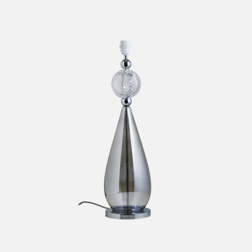 Smykke Table/floor lamp base L Smokey grey Crystal swirl ball