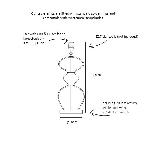 Futura  Table lamp base M Clear