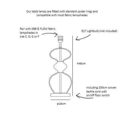 Futura  Table lamp base M Clear