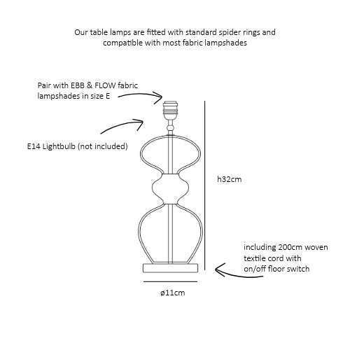 Futura Tischleuchte S Clear Platin