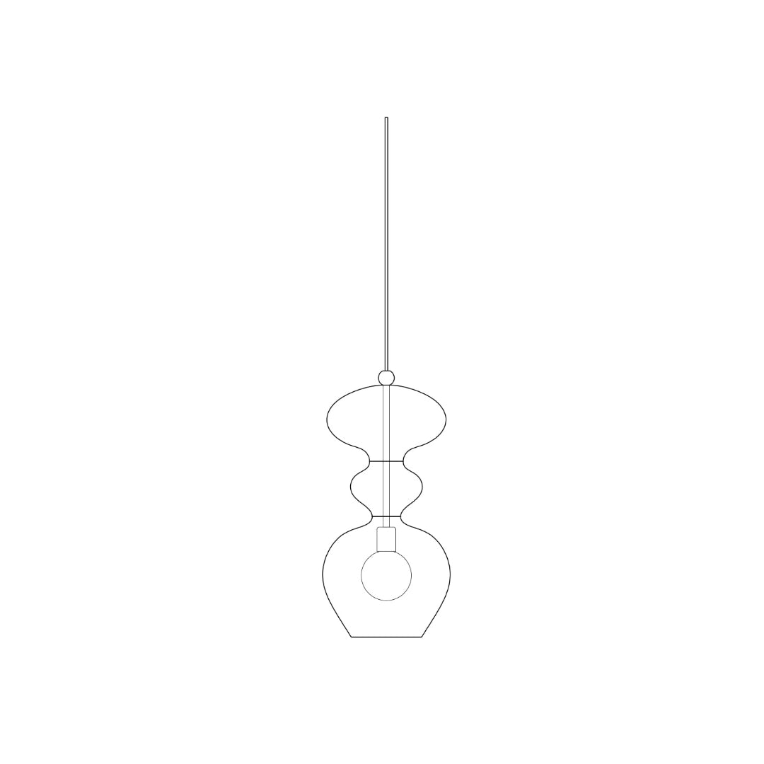 Futura   Pendant lamp M Chestnut brown