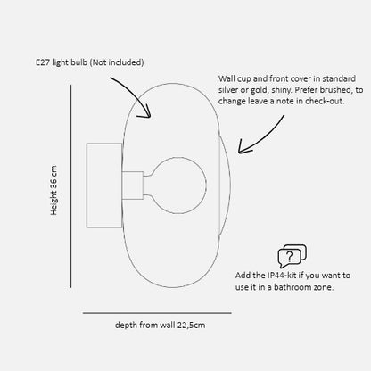 Horizon Deckenleuchte L Golden Smoke