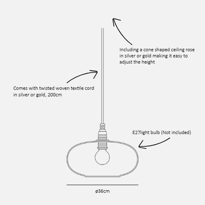 Horizon  Pendant lamp L Olive