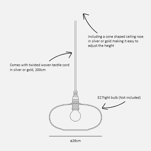 Horizon  Pendant lamp M Clear
