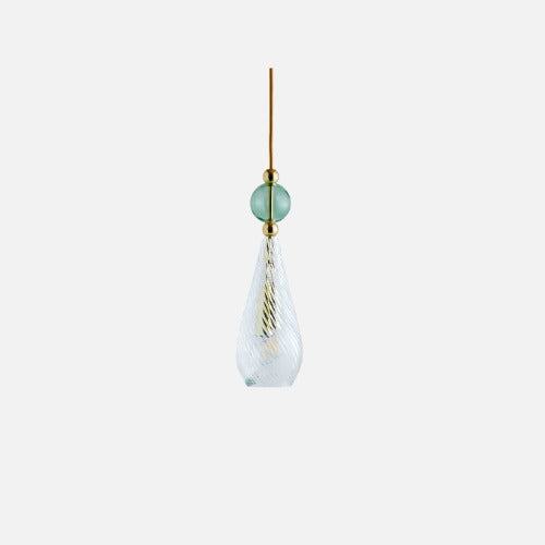 Smykke Pendant lamp M Crystal swirl Forest green ball