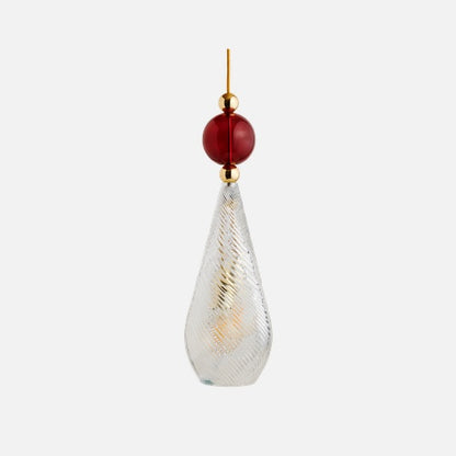 Smykke Pendelleuchte L Crystal Swirl Ruby Ball