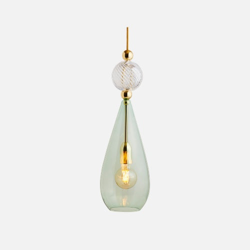Smykke Pendant lamp L Forest green Crystal swirl ball