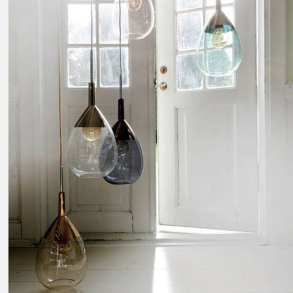 Lute Pendant lamp XL Golden smoke Gold