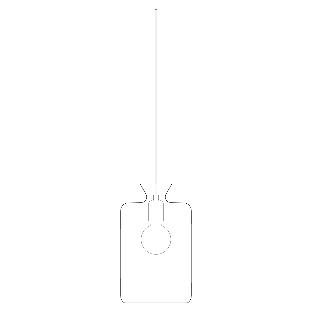 Pillar  Pendant lamp Clear Copper stripes