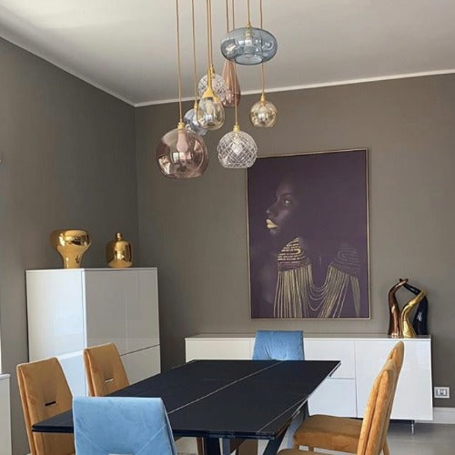 Rowan  Pendant lamp S Topaz blue